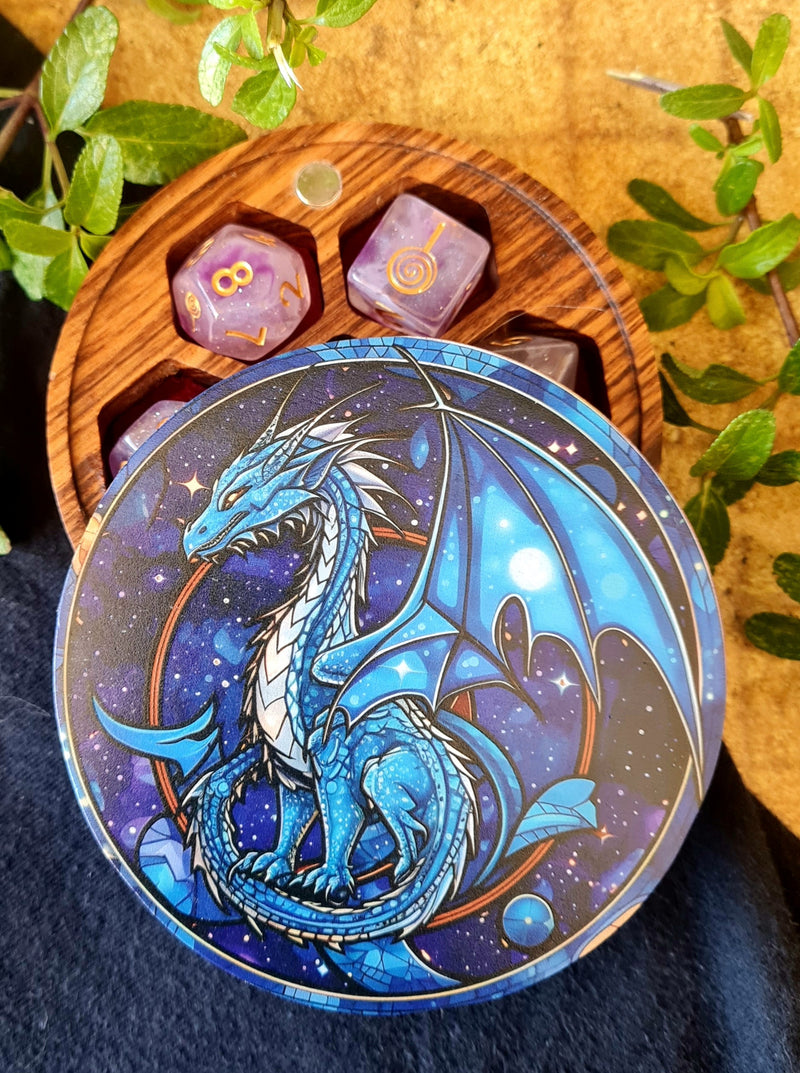 Hardwood Printed  Stained Glass Dragon