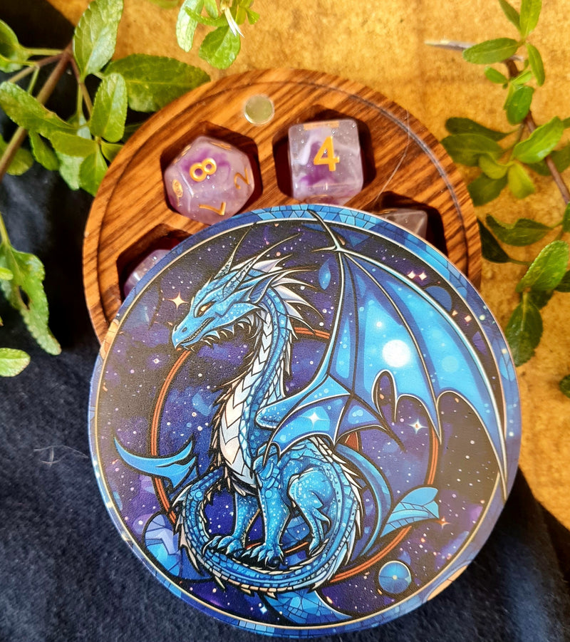 Hardwood Printed  Stained Glass Dragon