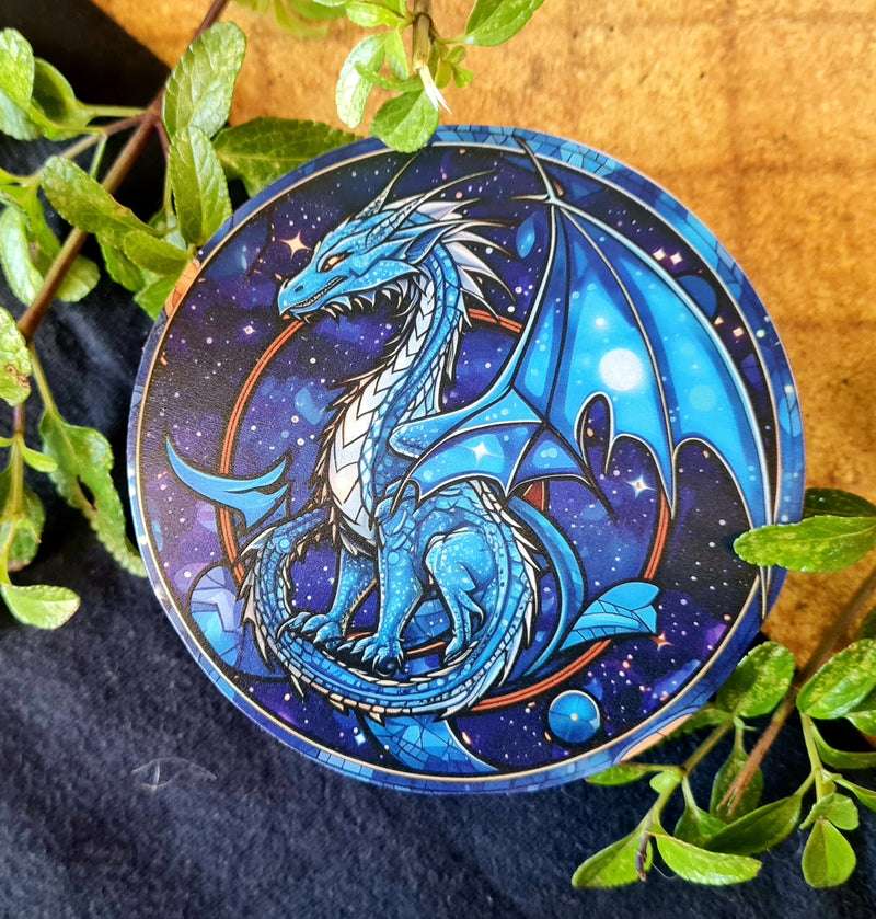 Hardwood Printed  Stained Glass Dragon