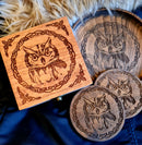Owl small Trinket/Dice Bowl, Coaster and Box - CRITIT