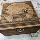 Stag Silhouette Trinket or  Dice Box - Felted - CRITIT