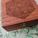 Ornate D20 Trinket or  Dice Box - Felted - CRITIT