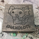 Axolotl Snacks Trinket or  Dice Box - Felted - CRITIT