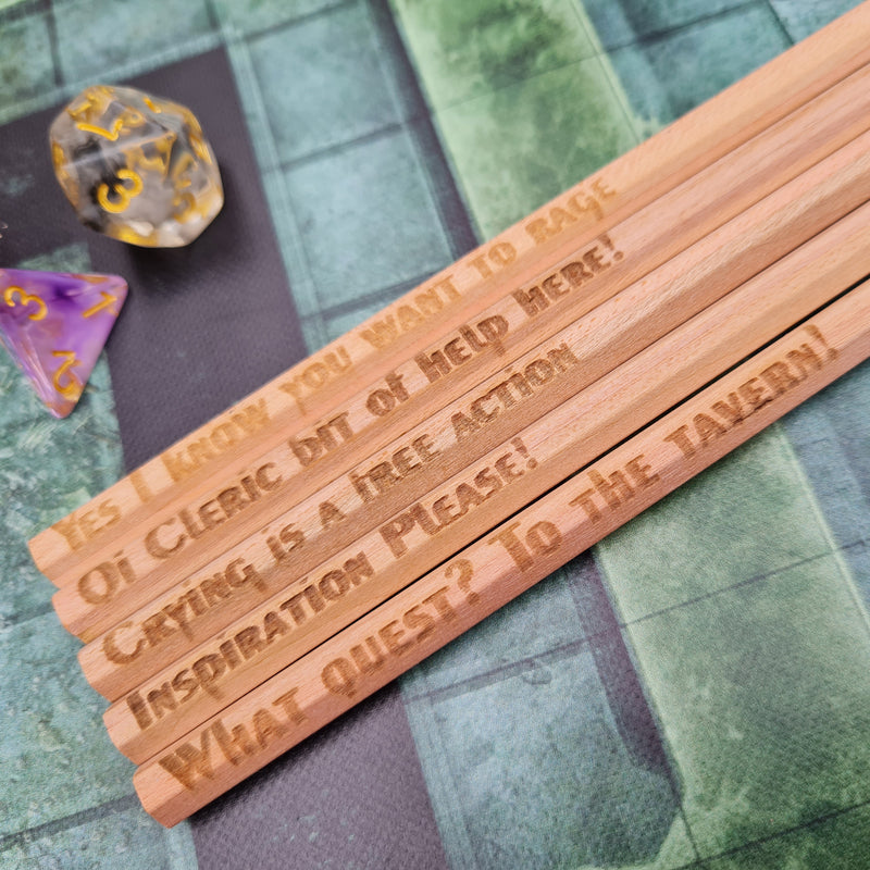 SET 1 Dungeons and Dragons Pencils - CRITIT
