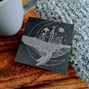 Mushroom Whale Slate coaster - CRITIT