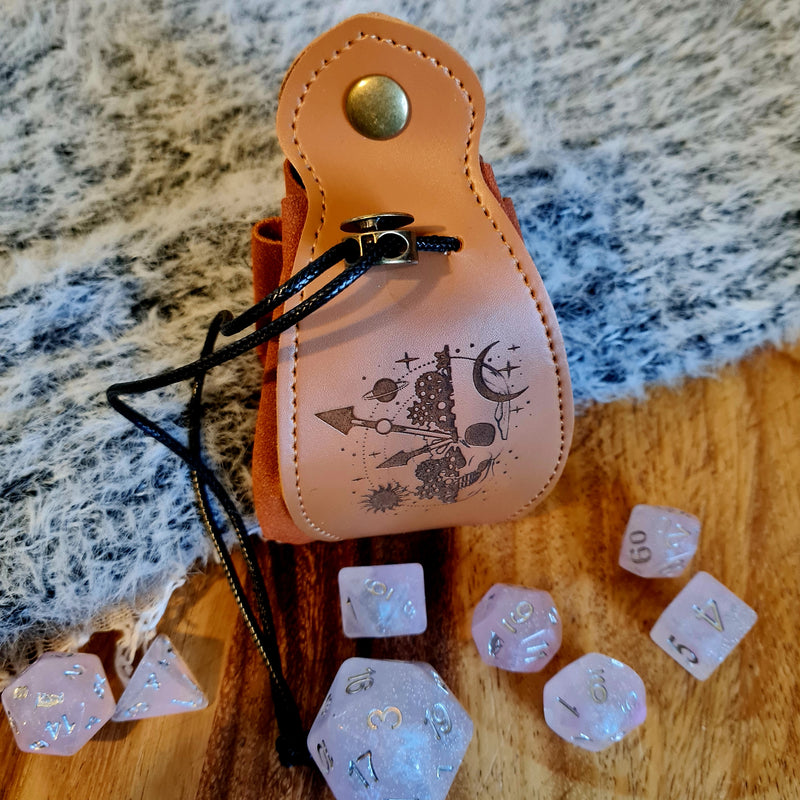 Cosmic Skull Synthetic Leather dice pouch - CRITIT