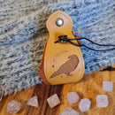 Yellow Raven Moon Synthetic Leather dice pouch - CRITIT