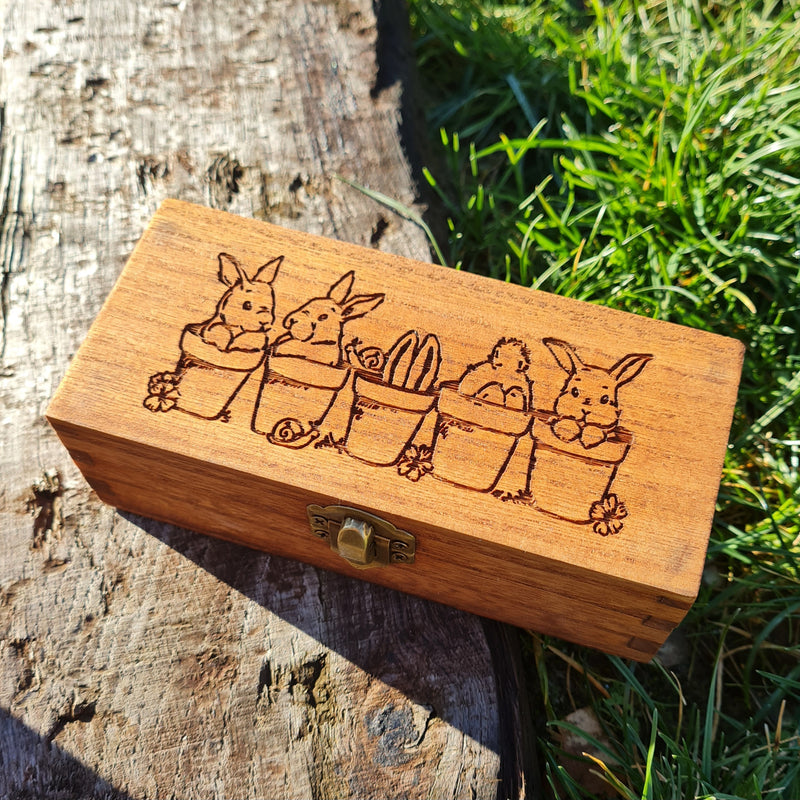 Wooden Rabbit Bunny Cute Box - CRITIT