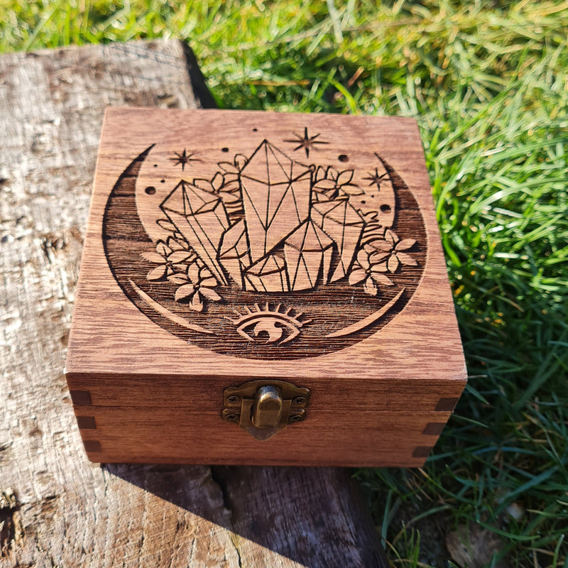 Crystal Eye Moon Wooden  Box - CRITIT