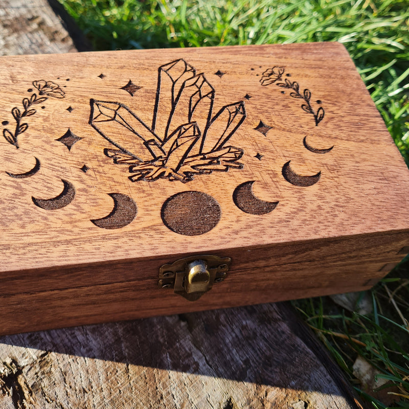 Crystal Moon Wooden Rectangular Box - CRITIT