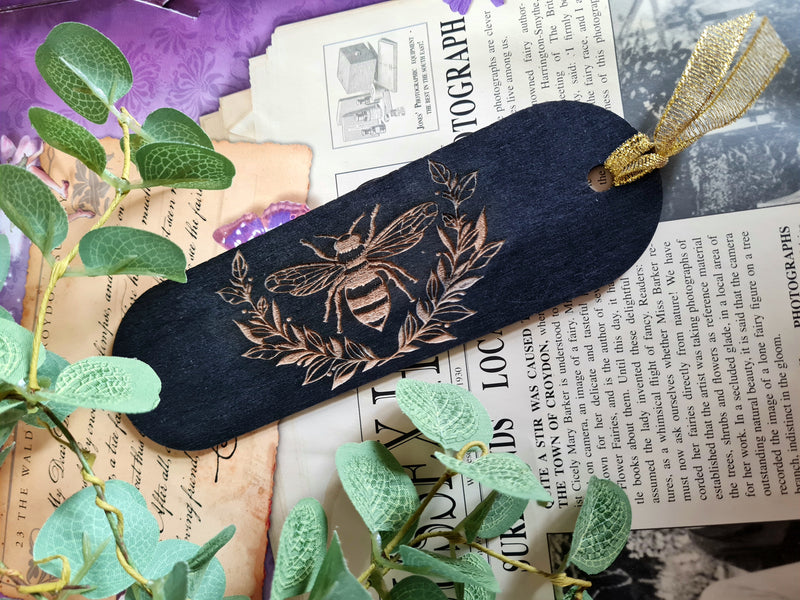 Bumble Bee Wooden Book Mark