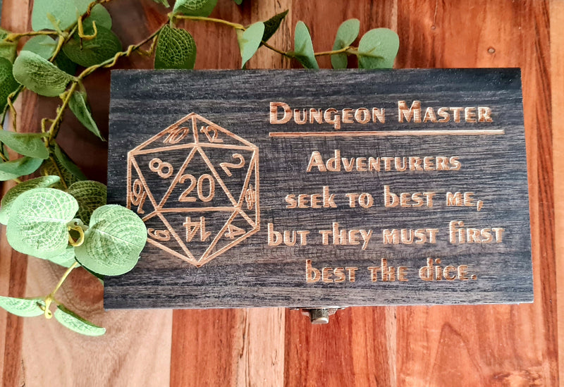 Dungeon Master Negative Ebony  Dice Box.