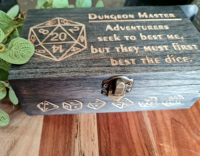 Dungeon Master Negative Ebony  Dice Box.