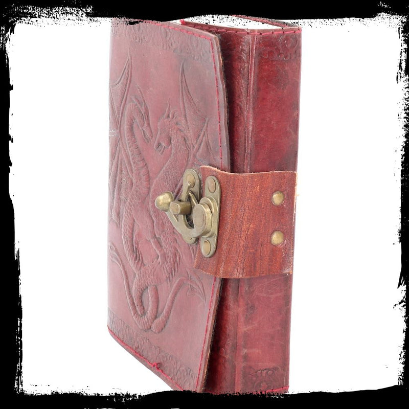 Double Dragon Leather Embossed Journal with Lock - CRITIT