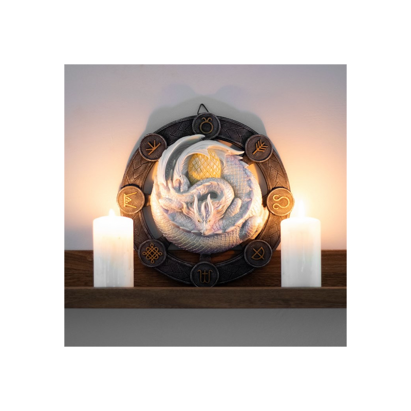Ostara Dragon Resin Wall Plaque by Anne Stokes