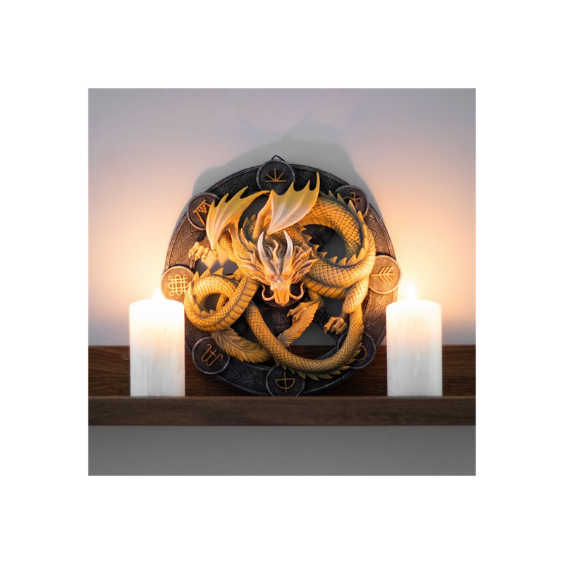 Imbolc Dragon Resin Wall Plaque by Anne Stokes